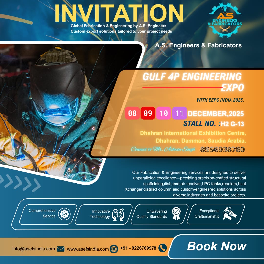 A.S. Engineers & Fabricators to Participate in Gulf 4P Engineering Expo ...