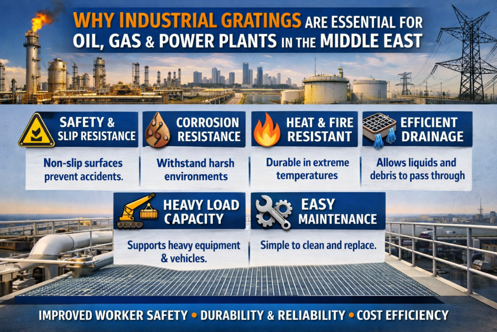 Why are Industrial Gratings Important for Oil, Gas & Power Plants in the Middle East?