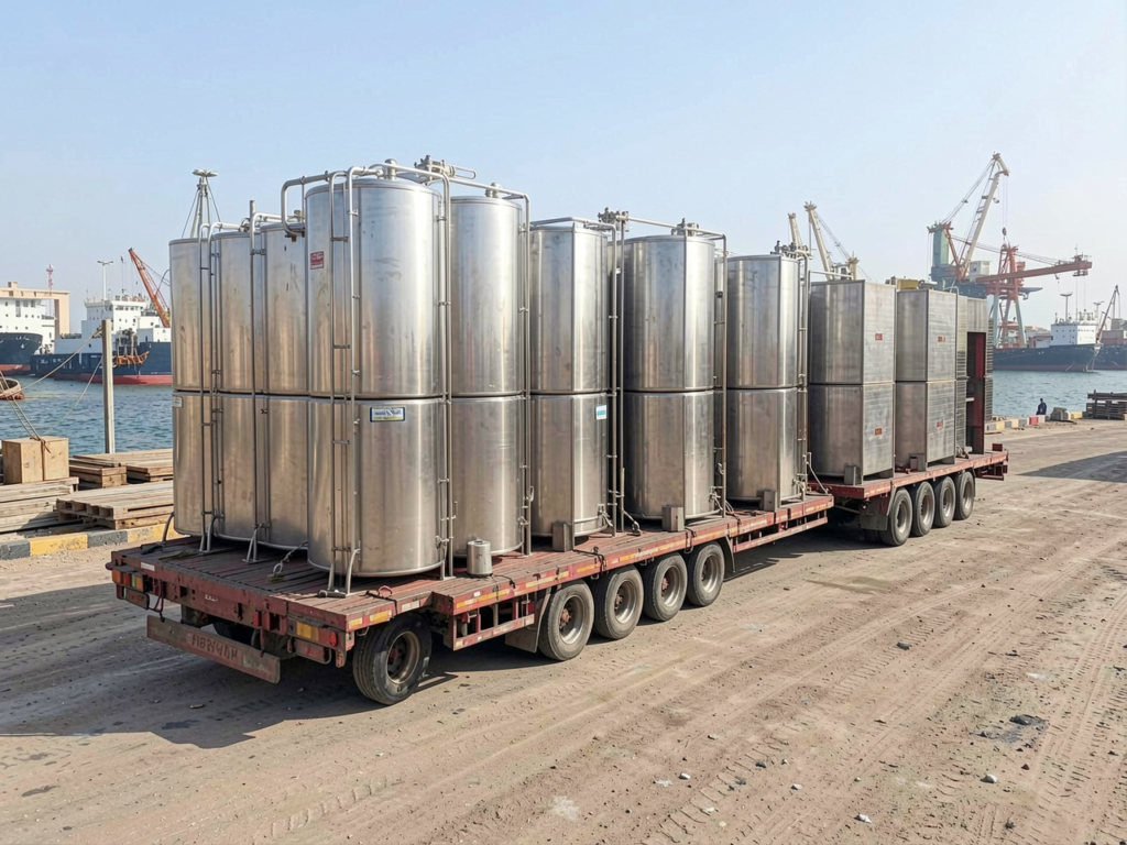 Exporting Industrial Stainless Steel Water Holding Tanks (5000–10000 L) to Saudi Arabia