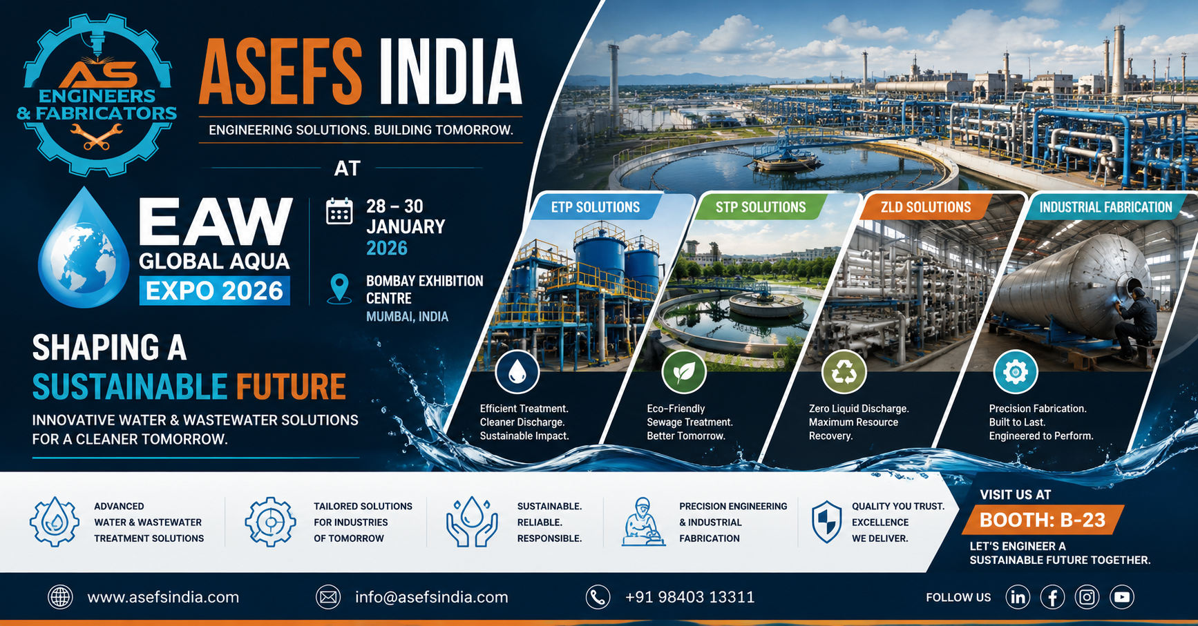 ASEFS India at EAW Global Aqua Expo 2026 | Water Solutions