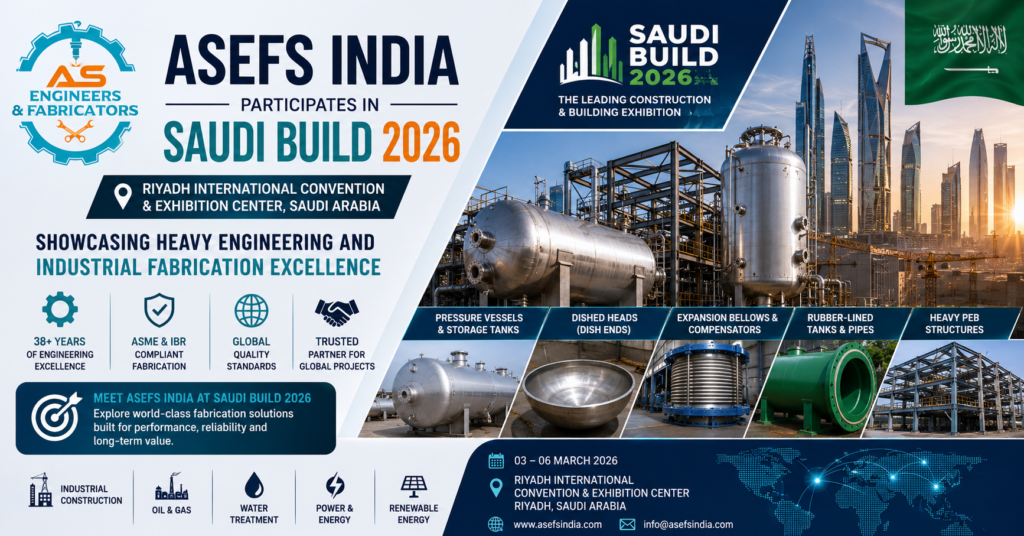 ASEFS India Participates in Saudi Build 2026 to Showcase Heavy Engineering and Industrial Fabrication Excellence