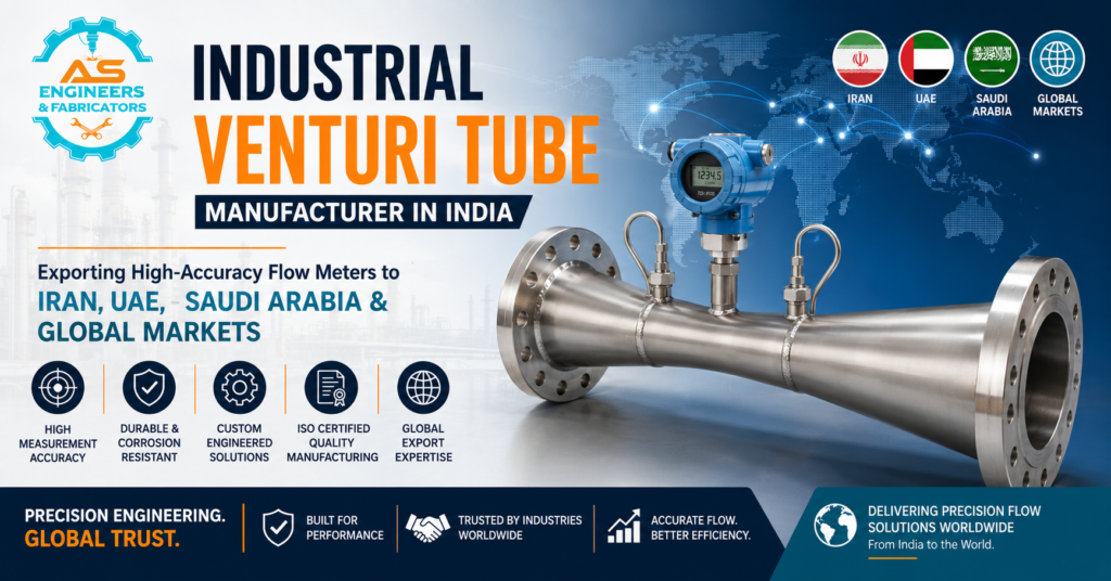 Industrial Venturi Tube Manufacturer in India: Exporting High-Accuracy Flow Meters to Iran, UAE, Saudi Arabia & Global Markets
