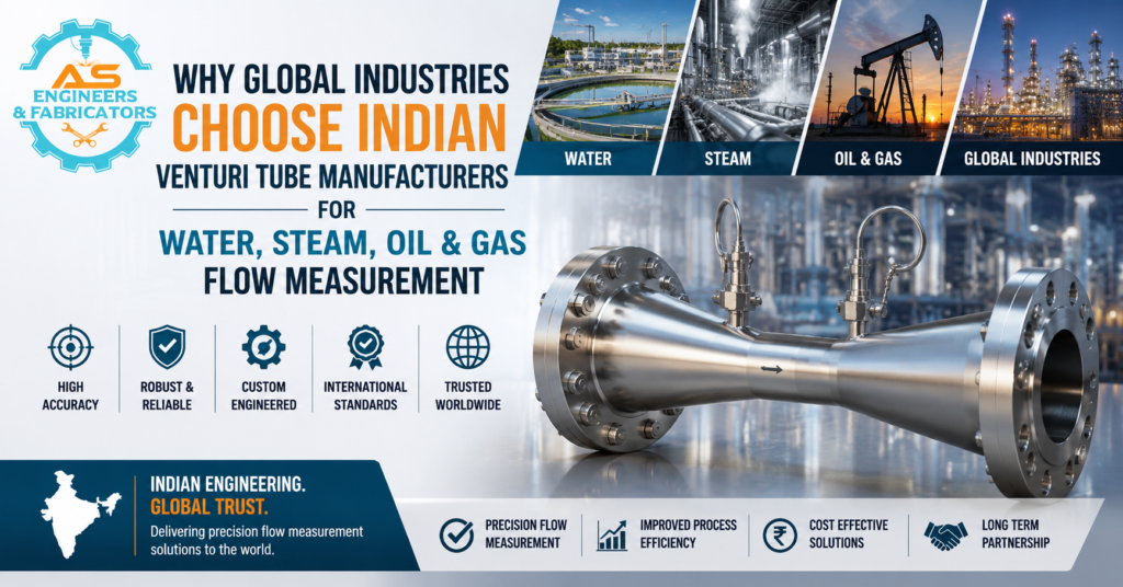 Why Global Industries Choose Indian Venturi Tube Manufacturers for Water, Steam, Oil & Gas Flow Measurement