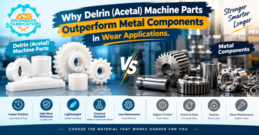 Why Delrin (Acetal) Machine Parts Outperform Metal Components in Wear Applications